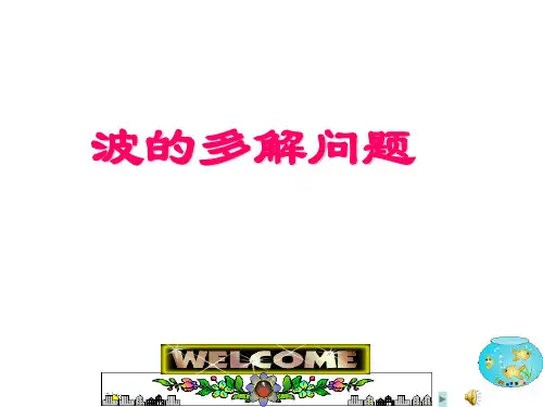 波的多解问题(2019)