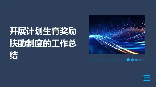 开展计划生育奖励扶助制度的工作总结PPT
