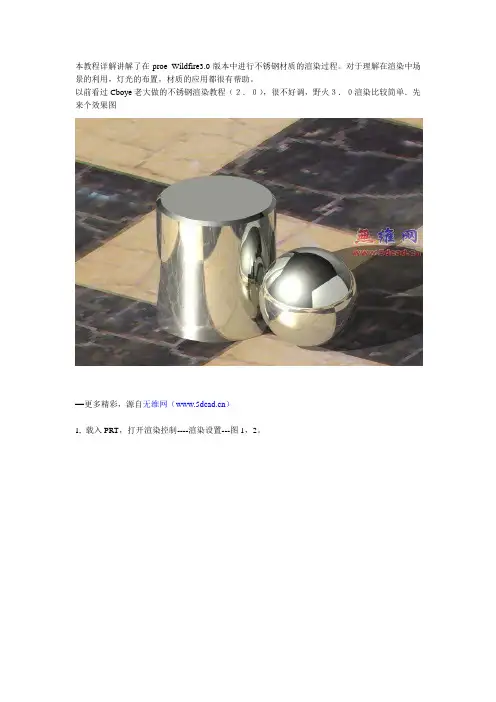经典PROE不锈钢渲染
