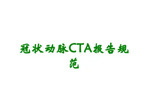 冠状动脉CTA报告规范