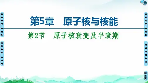 原子核衰变及半衰期-新教材高中物理选择性必修第三册同步课件PPT(鲁科版)