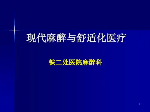 现代麻醉与舒适化医疗PPT参考课件