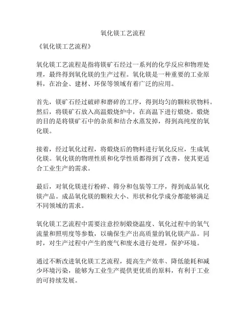 氧化镁工艺流程