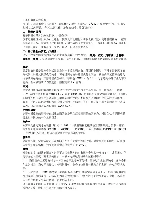 打印机碳粉知识