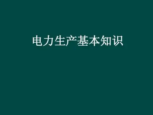 电厂生产常识
