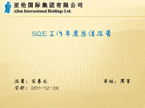 SQE工作年度总结报告.ppt
