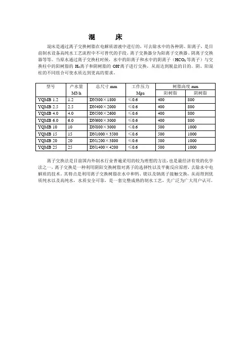 混床概述