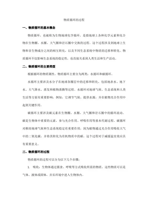 物质循环的过程