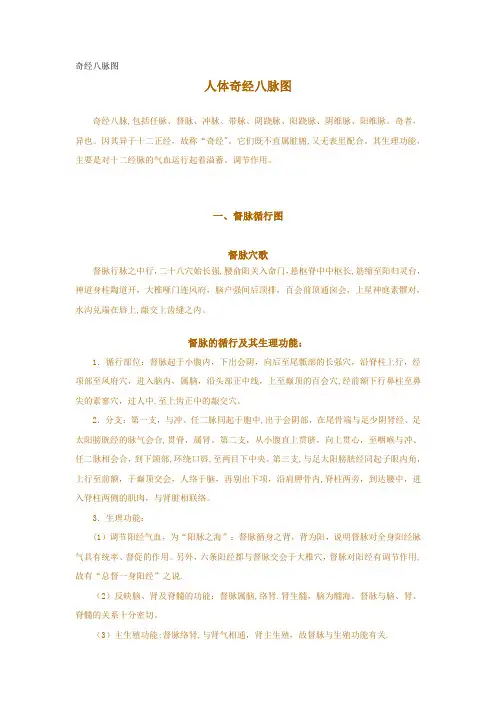 奇经八脉图