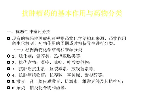 抗肿瘤药概述