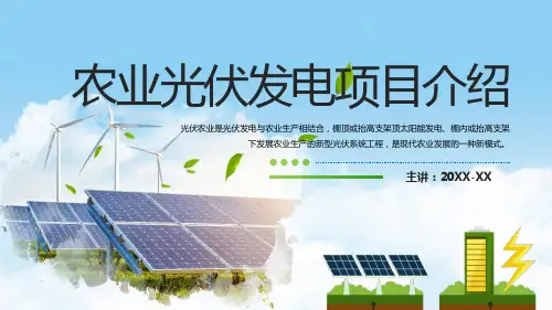 农业光伏发电项目介绍ppt课件(图文)