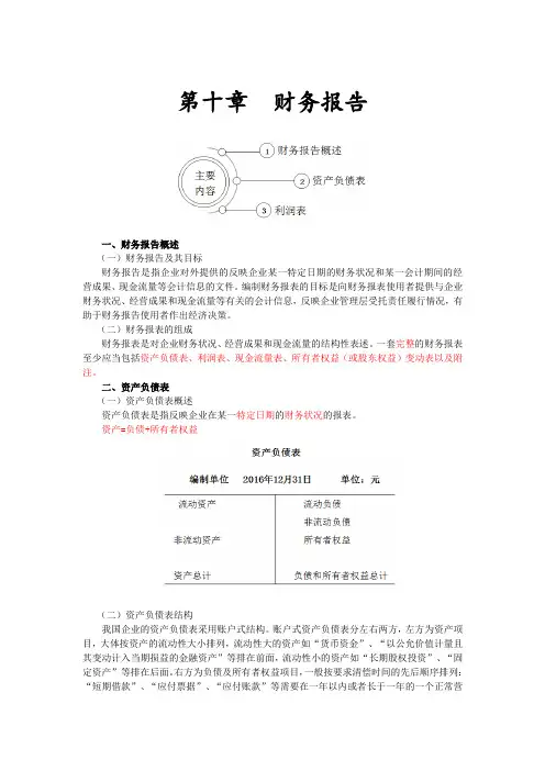 财务报告讲稿DOC