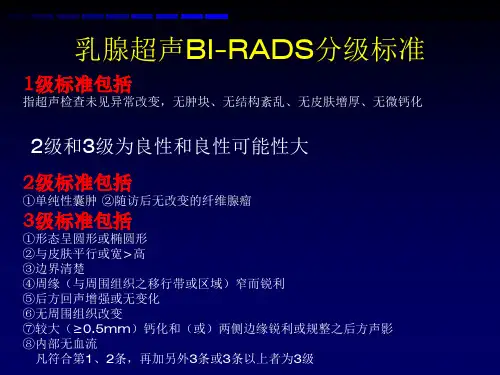 最新 BI-RADS的具体分级标准