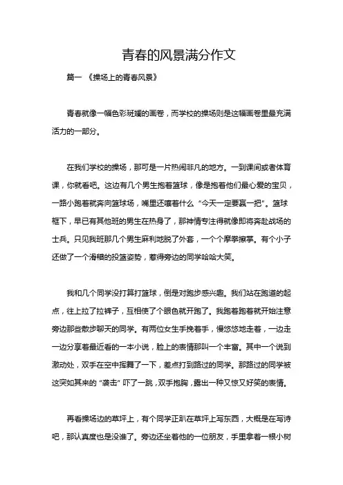 青春的风景满分作文