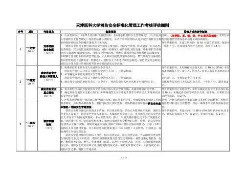 消防安全标准化管理工作考核评价细则-天津医科大学第二医院