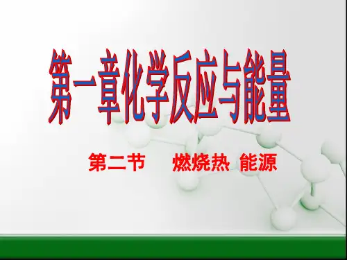 新人教版选修四高中化学第二节：燃烧热 能源(共35张PPT)