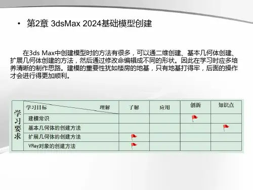 高教社2024VRay 6.0+3ds Max 2024室内效果图案例教程(第3版)课件第2章 3d