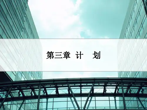 管理学基础 第3章  计划