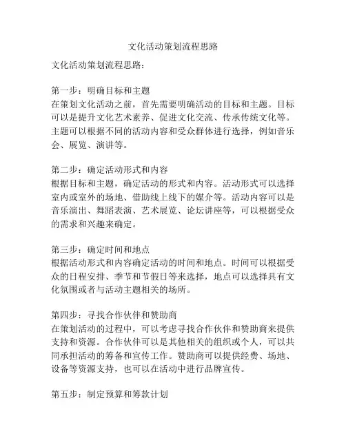 文化活动策划流程思路