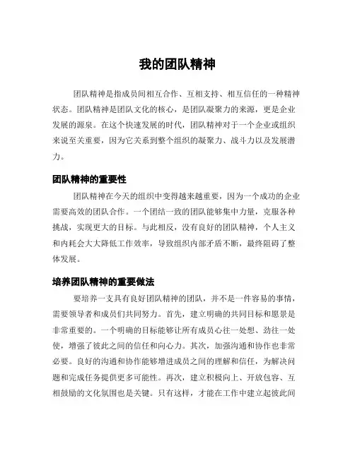 我的团队精神