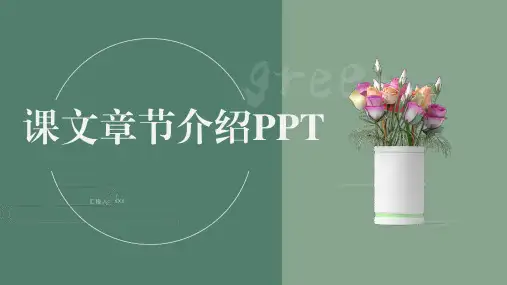 课文章节内容介绍PPT(舒雅风格模板)