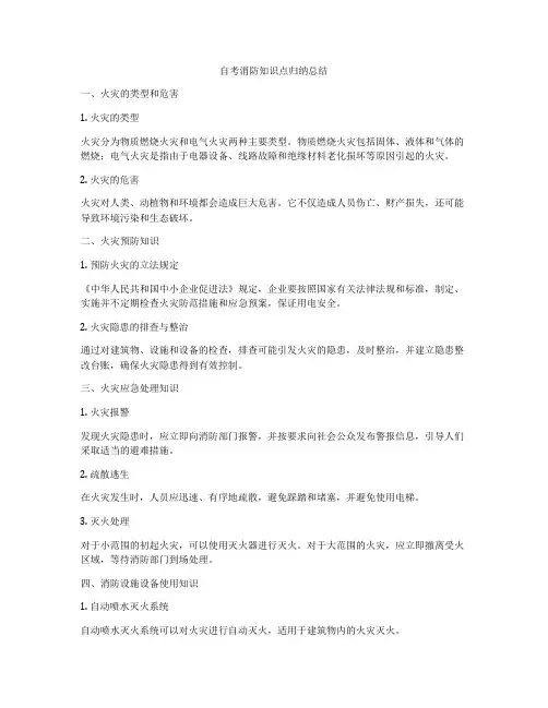 自考消防知识点归纳总结