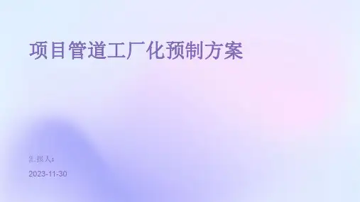 项目管道工厂化预制方案
