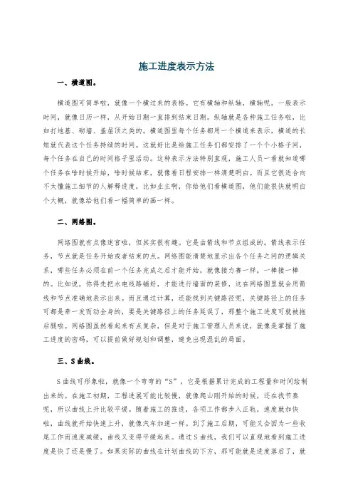 施工进度表示方法