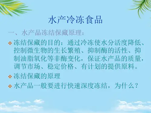水产冷冻食品PPT资料全面版