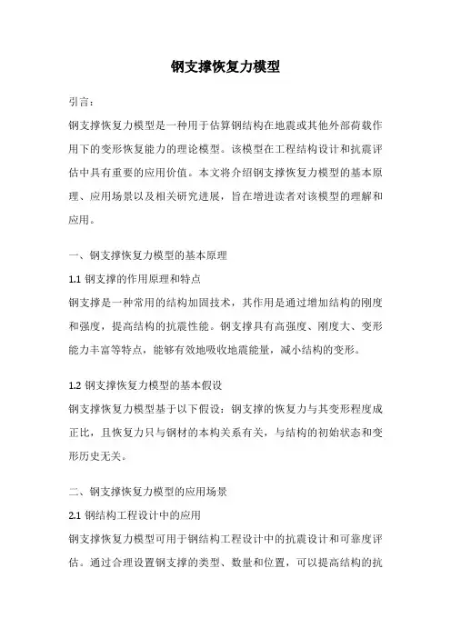 钢支撑恢复力模型