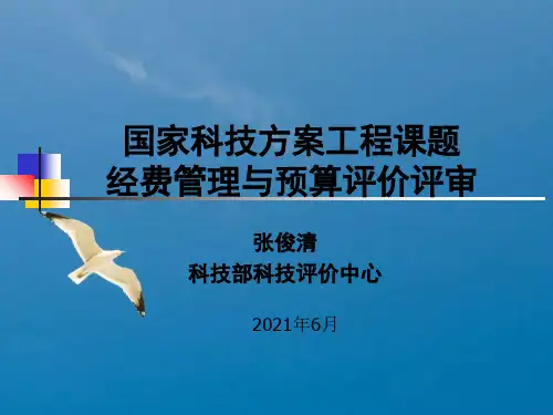 国家科技计划项目课题经费管理与预算评估评审ppt课件