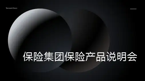保险集团保险产品说明会