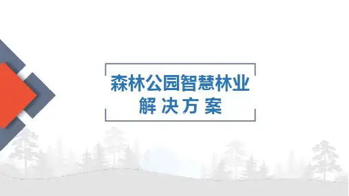 森林公园智慧林业解决方案(38页 PPT)