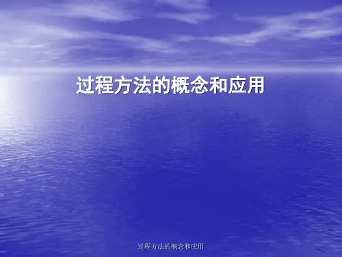 过程方法的概念和应用 ppt课件