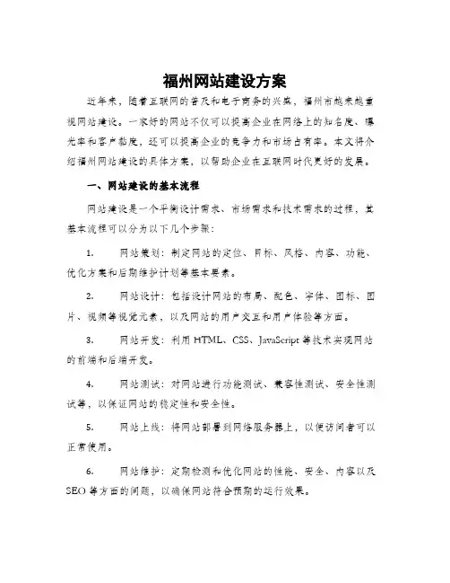 福州网站建设方案
