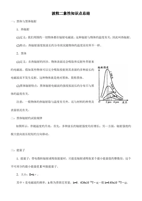 2023年波粒二象性知识点