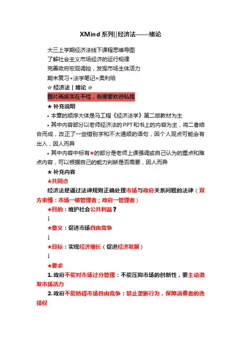XMind系列‖经济法——绪论