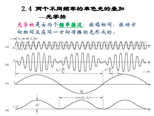 物理光学 不同频率光波的叠加与分析