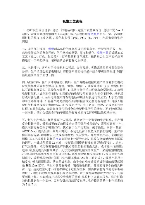 吸塑工艺流程