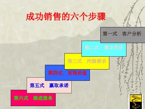 成功销售的六个步骤