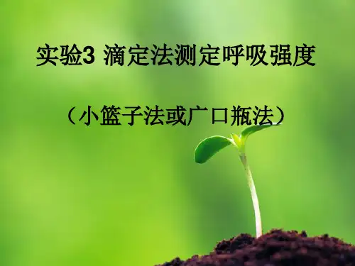 植物呼吸强度的测定
