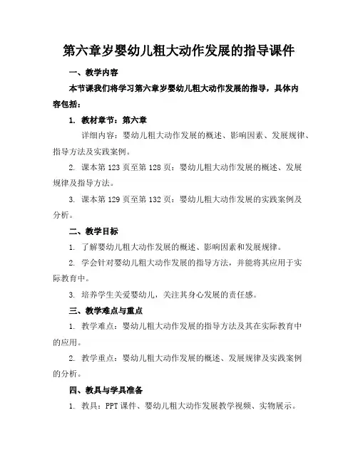 第六章岁婴幼儿粗大动作发展的指导课件