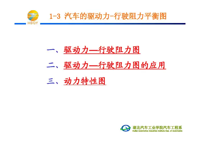 驱动力与行驶阻力平衡图