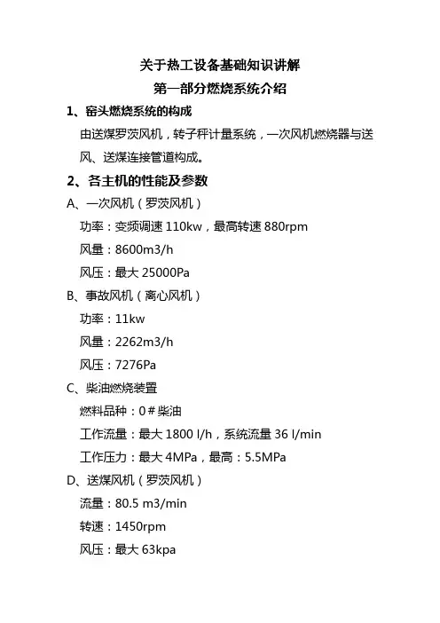 关于热工设备基础知识讲解