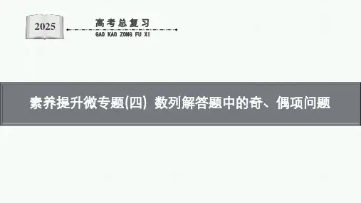 2025高考数学二轮复习数列解答题中的奇、偶项问题