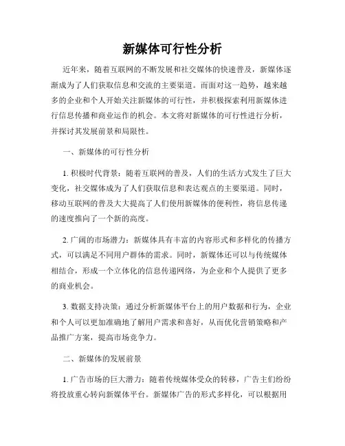 新媒体可行性分析