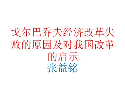 苏联经济体制改革的思考
