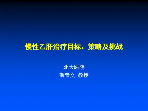 慢乙肝治疗目标策略及挑战