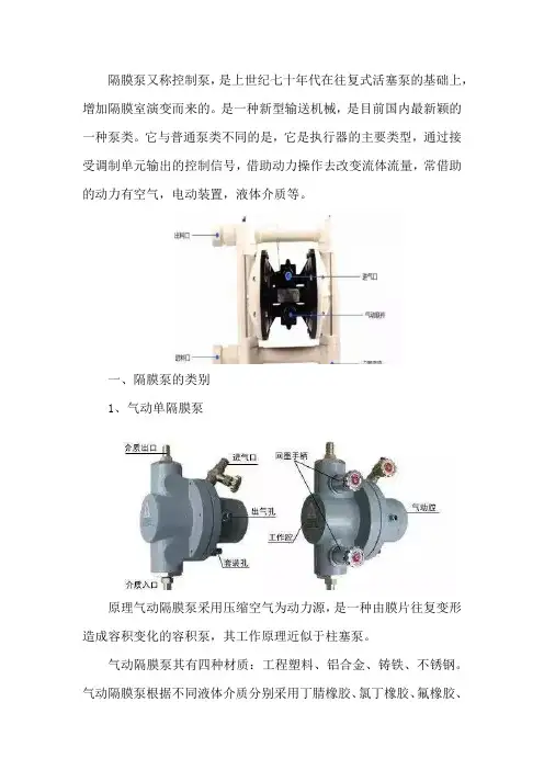 隔膜泵的分类及特点