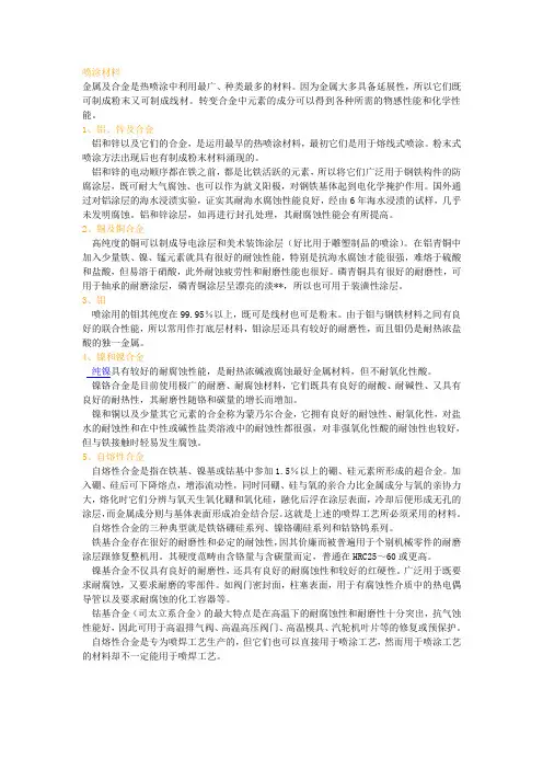 喷涂材料
